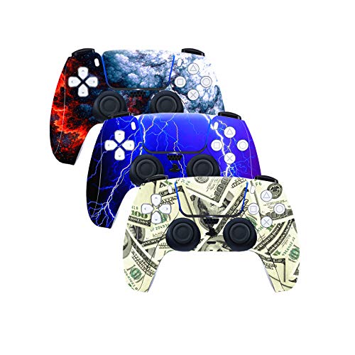 Skin for Ps5 Controller, 3pcs Whole Body Vinyl Decal Cover Sticker for PlayStation 5 Controller (PS5 Controller #2) - color: PS5 controller #2