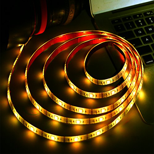 ACONDE 9.84 feet USB LED Strip Lights, DIY Indoor Decoration, TV Backlight, 24 Keys Remote - size: 9.84 feet