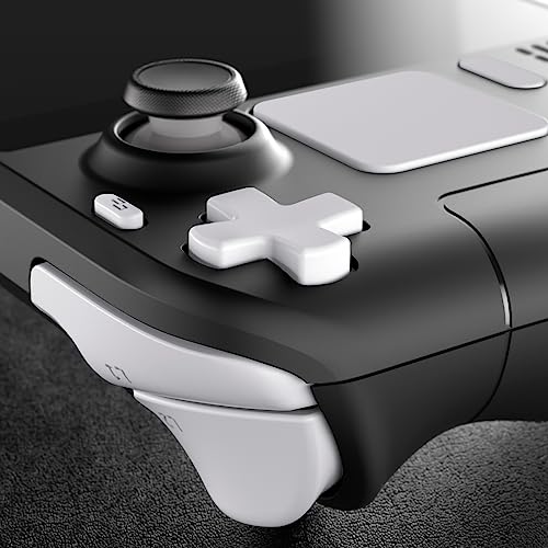eXtremeRate White Replacement Full Set Buttons for Steam Deck, DIY Custom ABXY D-pad Trackpad Bumpers Triggers Buttons and Screwdriver Tools for Steam Deck LCD Handheld Console - Console NOT Included - color: White