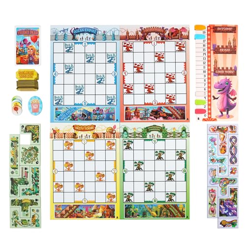 My First Theme Park Board Game for Kids Ages 5+, Build a new Amusement Park | Fun tile-placement strategy, build an exciting new park. Great gift for boys and girls, perfect for family game night.