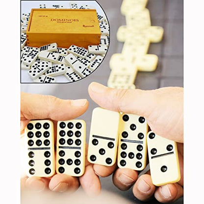 Dominos Game Double 9 - Dominos Set for Adults and Kids Ages 8 and up - Double Nine Dominoes Set, Classic Board Games - Domino Set for Family Game Nights - Double Nine Dominos Set 55 Tiles with Case - style: Double 9