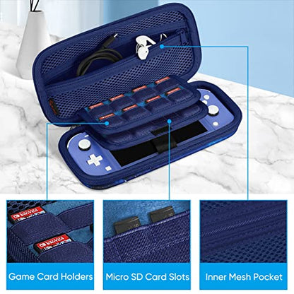FINTIE Carrying Case for Nintendo Switch Lite 2019, [Shockproof] Hard Shell Protective Cover Travel Bag with Game Card & Micro SD Card Slots for Switch Lite Console & Accessories, Starry Sky - color: starry sky