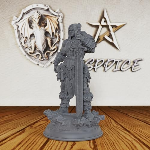 AUSPDICE 32mm DND Miniature Goliath Barbarian with Massive Sword, AS144 | Unpainted Fantasy Miniature for DND RPGs, Tabletop Skirmish and Army Building, Giant Warrior Figure for Game Masters