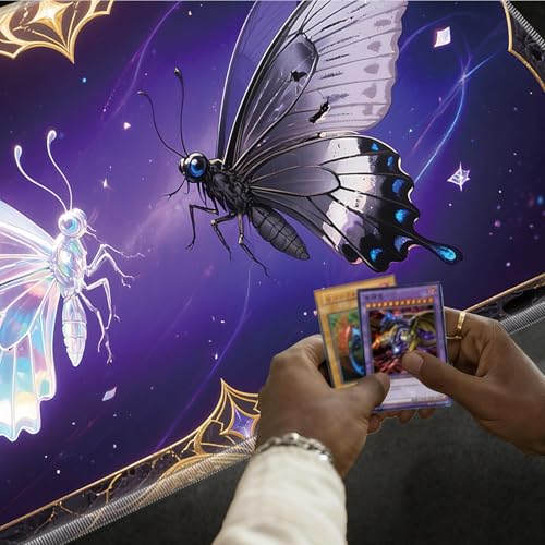 for MTG Playmat, for TCG Play Mat, 24 x 14 inches, Magic Game Card Mat Commander Playmat,Trading Card Inked Game Mat,Battle Game Rubber Non-Slip Mat - Butterfly - color: Butterfly