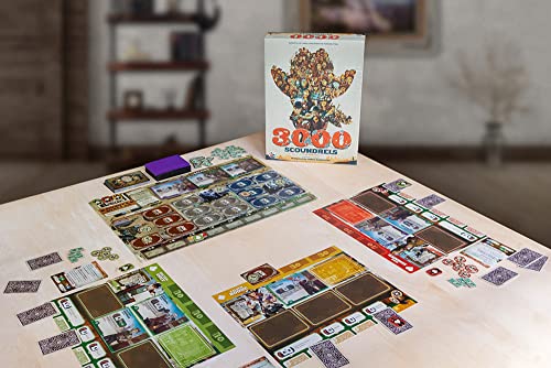 Unexpected Games 3000 Scoundrels Board Game - Wild West Strategy Game for 2-4 Players, Ages 12+