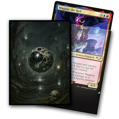 MTG Card Sleeves - Element Series (Earth/Fire/Wood/Water/Dark) - Ultra Clear Front & Matte Finish Back, 100 Count Standard Size Matte Art Sleeve for Magic The Gathering (Void's Gaze) - color: Umbra Sphere