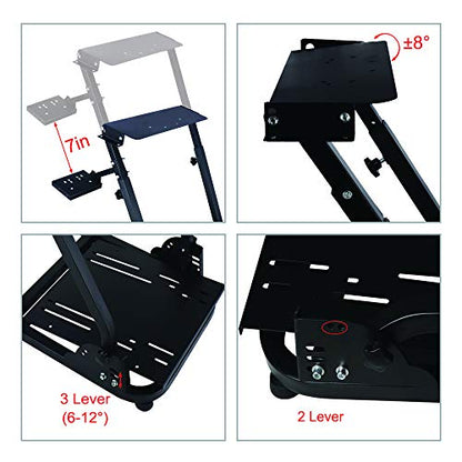 YXHARD Racing Wheel Stand, Height Adjustable & Foldable Steering Wheel Stand Compatible with Logitech G25,G27,G29,G920 Gaming Cockpit