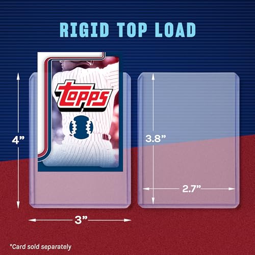 Fanatics Collectibles 35pt 3x4 Top Loaders, 25 Count - Standard Size Clear Rigid Card Holders for Trading Card Protection
