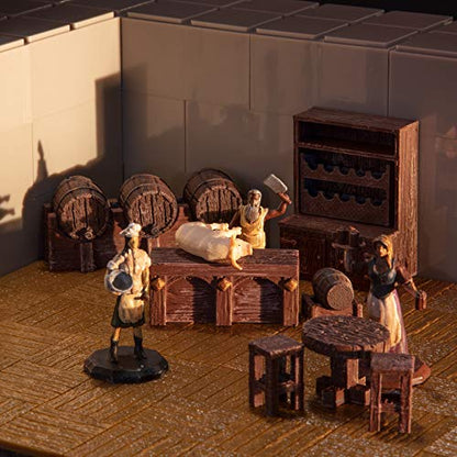 Monster Adventure Terrain 3D Interchangeable Builder System - 121pc Painted Specialty Accessories Set - Build Modular Worlds in a Snap & Elevate Your Campaign - Compatible with DND Dungeons & Dragons - color: Specialty Accessories & Tiles
