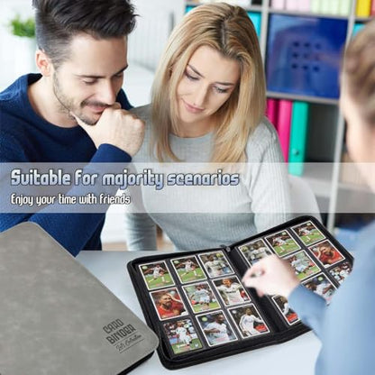 Trading Card Binder, Premium 9 Pocket Double Sided 540 Pocket PU Card Collection Binder, Collectible Trading Card Albums for MTG, TCG, Sport Card, Game Cards (Gray) - color: Gray