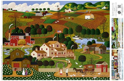 Buffalo Games - Charles Wysocki Old Homestead - 1000 Piece Jigsaw Puzzle | Art by Charles Wysocki, Frameable Art, Made in USA, Recycled Board, Includes Poster, Challenging, intermediate to expert - color: Old Homestead