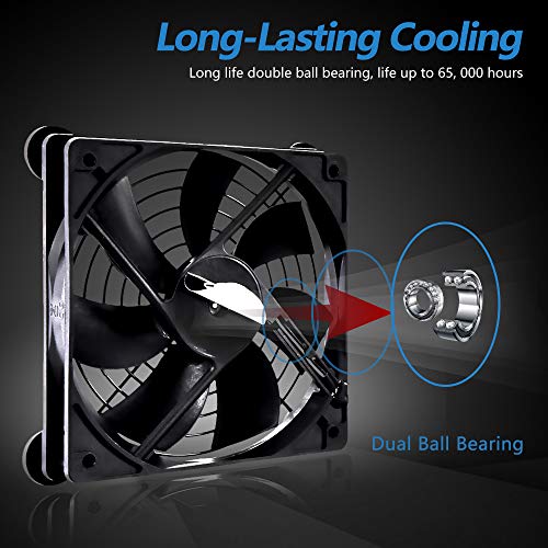 USB 120mm Quiet Fan, 5V USB Portable Cooling Fan for Flat Panel TV Receiver Router DVR PlayStation Xbox Computer Cabinet Cooler - size: Usb 120mm Fan