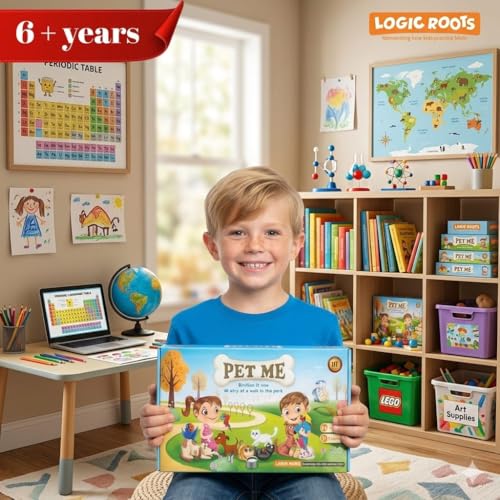 Multiplication and Division Game - Fun Math Board Game, Easy Start STEM Toy, Educational Gift for Kids (Girls & Boys), Homeschoolers, Grade 1 and Up (Pet Me) - style: Pet Me