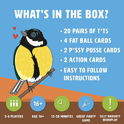 Ginger Fox: Calm Your Tits - A Titillating Pairs Card Game for Silly Adults, Bird Matching, Nature & Naughtiness Party Game, Ages 16+, 2-6 Players - style: Calm Your…