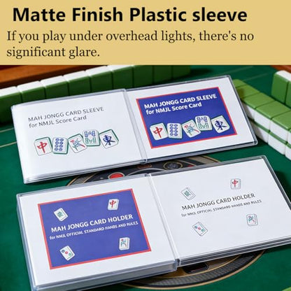 AOG Large mahjong card cover,1 Pack,Waterproof,Plastic Protector Sleeves | plastic waterproof mah jongg card protector,matte finish Non Glare Sleeve,easy to read the card,perfect for game nights - size: Large-1 PCS
