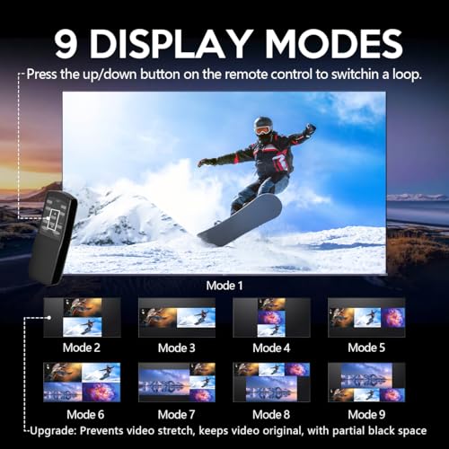 HDMI Multiviewer Switch 4x1 Quad Multi-Viewer 4 in 1 Out Seamless Switching with Remote Control Support 1080P/4K and 5 Display Modes for Security Camera, Gaming Consoles