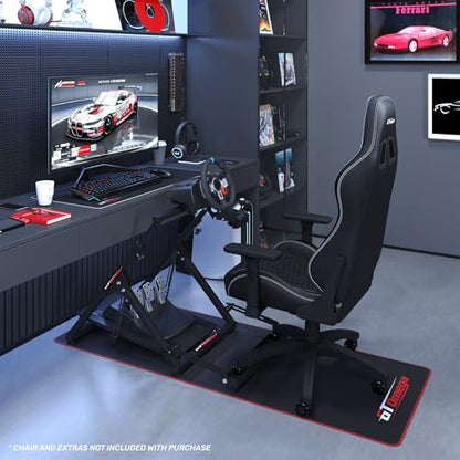 GT OMEGA Apex Racing Wheel Stand - Compatible with Logitech G29 and G920, Fanatec ClubSport, and Thrustmaster TX, T500, & T300, Foldable, Tilt-Adjustable for Racing Control