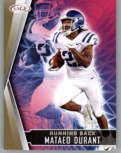 2022 Sage High Series Gold #124 Mataeo Durant Duke RC Rookie Football Trading Card