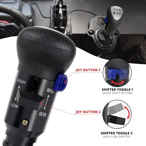 RASTP USB American Truck Simulator Shifter, Gearshift Knob for ATS & ETS2 Games Compatible with Logitech G27 G29 G920 Thrustmaster TH8A Fanatec SQ, PC Sim Racing Shifter (Style 3) - size: USB Gearshift Knob Style 3