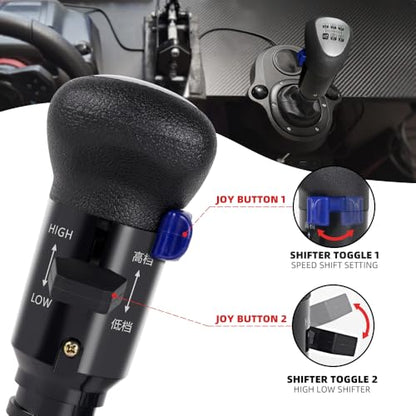 RASTP USB American Truck Simulator Shifter, Gearshift Knob for ATS & ETS2 Games Compatible with Logitech G27 G29 G920 Thrustmaster TH8A Fanatec SQ, PC Sim Racing Shifter (Style 3) - size: USB Gearshift Knob Style 3