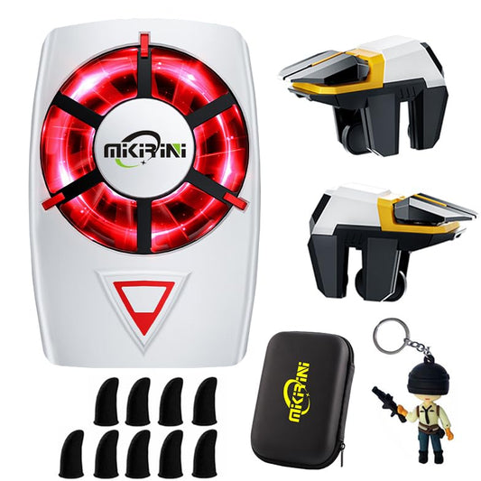 14 in 1 Mobile Phone Cooler for iPhone & Android Phones, Cell Phone Cooling Fan Radiator, 2pcs L2R2 Mobile Game Controller Triggers for PUBG/Free Fire/Call of Duty (Boy) - color: Boy