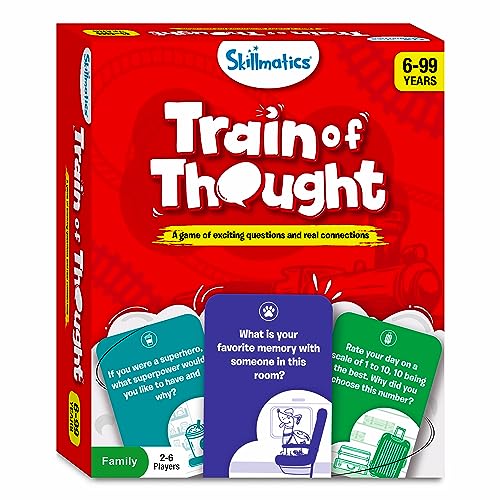 Skillmatics Train of Thought – Icebreaker & Conversation Card Game | Fun for Family Game Night, Travel Toys, Screen-Free, Gift for Boys and Girls Ages 6 and Up