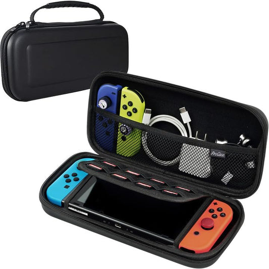 ProCase Carrying Case for Nintendo Switch & Switch OLED with 8 Game Card Slots, Hard Portable Travel Case Storage Bag Protective Pouch for Nintendo Switch Console and Accessories -Black - color: Black (Standard Size), size: for Nintendo Switch OLED 2021 &