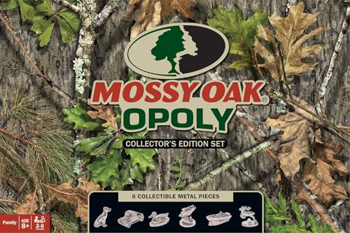 Masterpieces Mossy Oak Opoly Board Game - Nature Trivia, Wildlife Collecting, Metal Tokens, Ages 8+, Mossy Oak Fishing & Bottomland Theme - color: Mossy Oak
