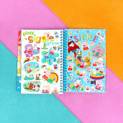 Fashion Angels Peppa Pig 1000+ Tabbed Sticker Collection Book | Includes Holographic, Vinyl & Alphabet Stickers with Peppa Pig & Friends, for Kids Ages 6+ - color: Peppa Pig