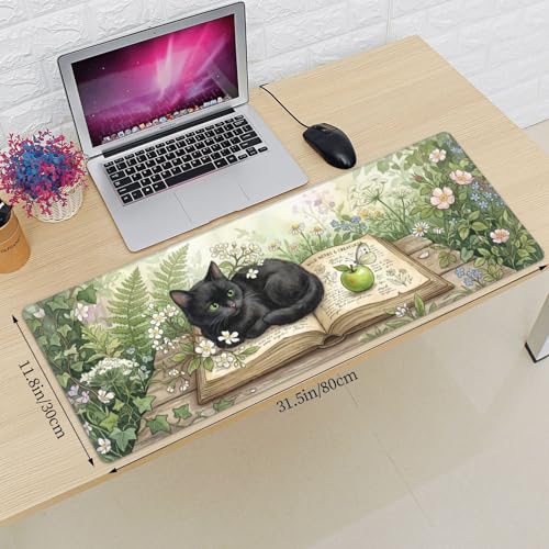 Extended Gaming Mouse Pad, Large Mouse Mat, XL Desk Pad for Keyboard and Mouse, Non-Slip Rubber Base & Stitched Edges for Gamer Office 31.5x11.8 in - color: 18