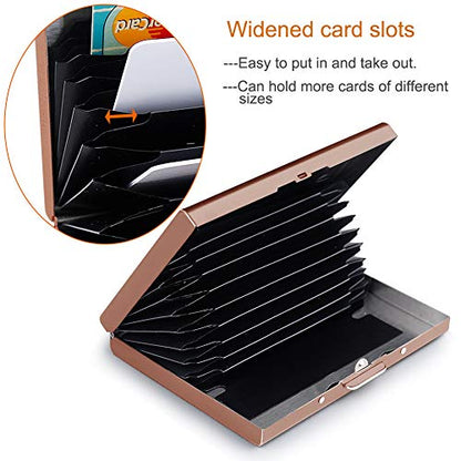 RFID Credit Card Holder Protector Metal Credit Card Wallet Business Card Holder for Men Women Gift Box Package (Copper) - color: 01 Copper