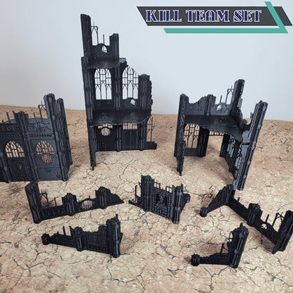 Gothic Sector Terrain Set: 28mm Scale Buildings & Scatter Terrain for 2000-Point Competitive 40k Games (Kill Team) - style: Kill Team