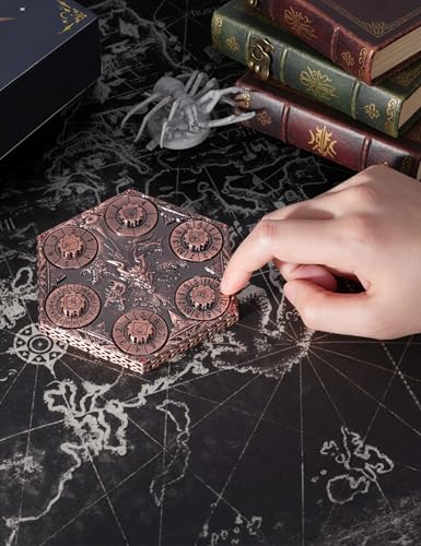 D&D Dice Set,7PCS Metal Dice for Dungeons and Dragons,Mini Dice Set with Pocket Watch Case,Role Playing Board Games Accessories (Dragon, Copper-S) - color: S-copper, style: Dragon