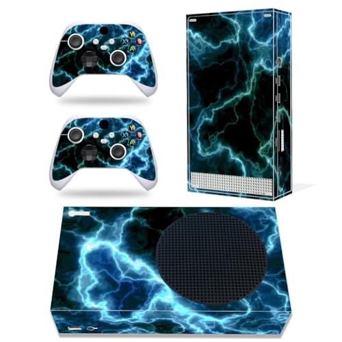 Xbox Series S Stickers Full Body Vinyl Skin Decal Protective Cover for Microsoft Xbox Series S Console and Controllers (Series S Blue Light) - color: Series S blue light