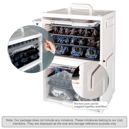 Jucoci Miniatures Storage Case Miniatures Transport Case (2 PCS Set) - size: 2 PCS Set