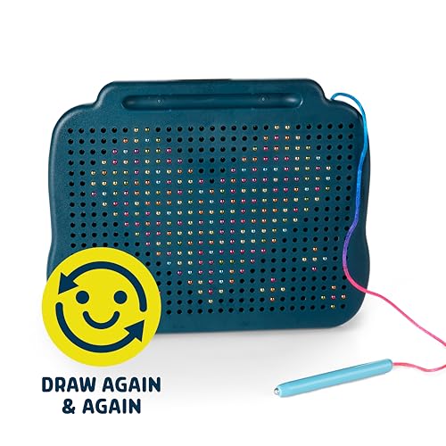 Chuckle & Roar Magnetic Drawing Board for Kids, Rainbow Drawing Pad Ages 6+ | Magnetic Board for Kids, Mess Free Coloring, Magnetic Drawing Pad, Rainbow Dot Art, Car Ride Toys, Restaurant Toys