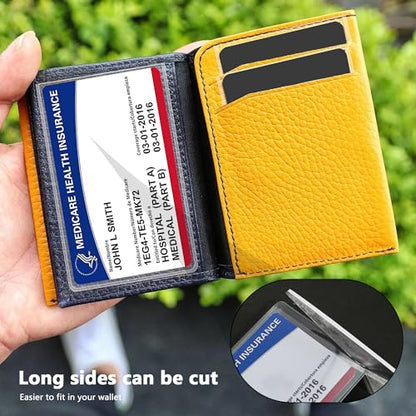 New Medicare Card Holder Protector Sleeves, Social Security Card Protector, 12 Mil Clear PVC Water Resistant Plastic Sleeves for New Medicare/Social Security/Business/ID/Credit Cards(6 Pack)