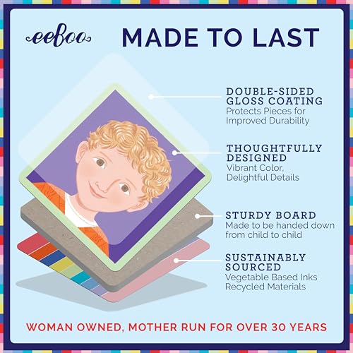 eeBoo I Never Forget a Face Memory & Matching Game, Ages 3+ for 1-4 Players | Game sharpens recognition, concentration & memory skills. Includes 48 tiles, 24 pairs. Engaging play for the whole family - style: I Never Forget a Face
