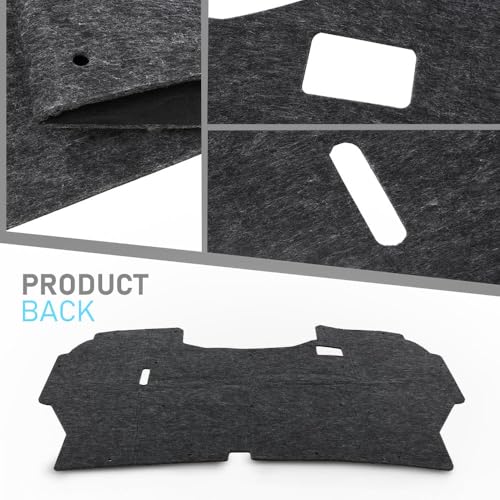 PIT66 Under Hood Insulation Pad Fit Ford F150 Truck 1992-1996 | Fit Ford F250 F350 1992-1997 w/Clips - style: 1992-1996 Ford F150
