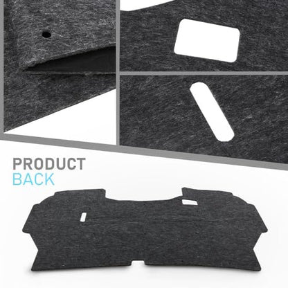PIT66 Under Hood Insulation Pad Fit Ford F150 Truck 1992-1996 | Fit Ford F250 F350 1992-1997 w/Clips - style: 1992-1996 Ford F150