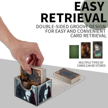 for Card Storage - High Capacity Anime Card Sleeves, Commander Decks, Black Wolf with Red Eyes - color: Black Wolf with Red Glowing Eyes
