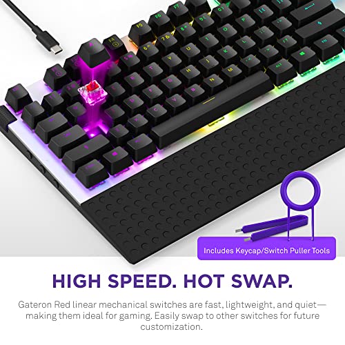 NZXT Function - Full Size Mechanical Keyboard - White - color: White, size: Full Size, style: Function