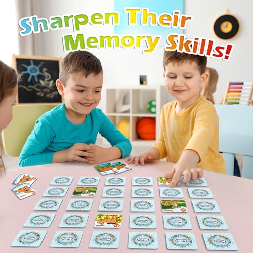 Aizweb Alphabet Match Game,Memory Game,52 Pcs ABC Learning Letter Flash Cards for Toddlers Ages 3 4 5,Educational Toys for Pre K Preschool Kindergarten Learning Activities Classroom Must Haves - style: Alphabet