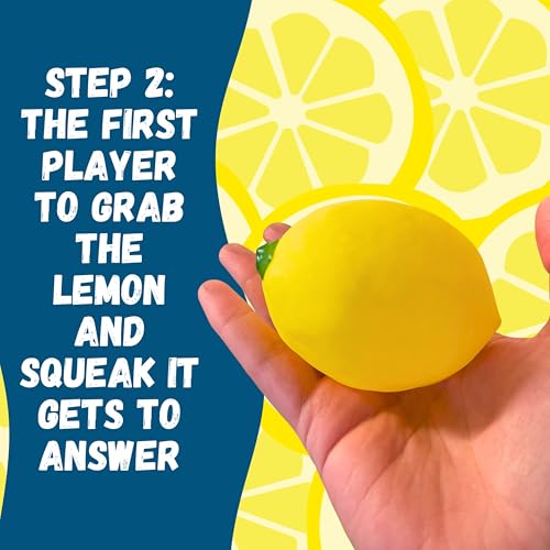 Easy Peasy Lemon Squeaky Game - Ideal Family Board Game for Kids and Adults, Unique Mix of Trivia, Mental and Physical Challenges| Suitable for Ages 12+ | 4+ Players
