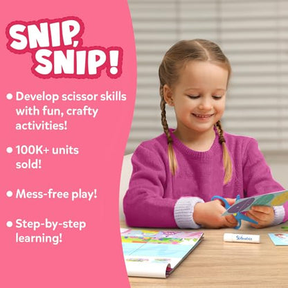 Skillmatics Scissor Skills Activity Book – Snip Snip, Unicorns & Princesses | 25 Cutting & Creative Activities for Preschoolers, 2 Child–Safe Scissors, Felt Craft Kit, Screen-Free Fun, Gift for Ages 3–7 - style: 4. Unicorns & Princesses