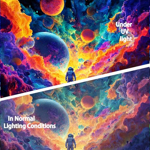 KKYEJLQYI KKYEJLQYIAstronaut UV Reactive Tapestry, Black Light Neon Wall Tapestry, Luminous Space Tapestry, Bedroom, Living Room, Game Room Decoration Large Tapestry - color: Astronaut-1
