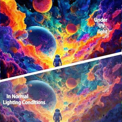 KKYEJLQYI KKYEJLQYIAstronaut UV Reactive Tapestry, Black Light Neon Wall Tapestry, Luminous Space Tapestry, Bedroom, Living Room, Game Room Decoration Large Tapestry - color: Astronaut-1