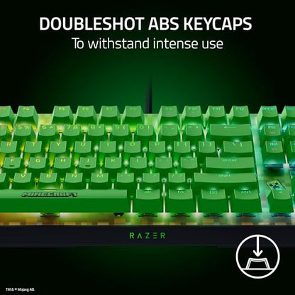 Razer BlackWidow V4 X Mechanical Gaming Keyboard, Minecraft Edition | Green Switches Tactile & Clicky, 6 Macro Keys, Chroma RGB, Doubleshot ABS Keycaps, Sound Dampening & Stabilizers - color: Minecraft Edition