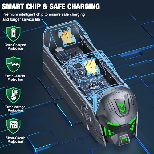 CYOYPPY Upgraded Controller Charger Station Compatible with Xbox One/Xbox Series X|S Controller with Rechargeable Battery Packs (Grey) Xbox 360 Batterie - style: Duo Charger Grey