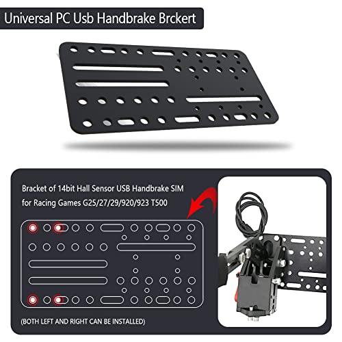 For Racing Game G25/27/29 T500 Windows 14 Bit Pc Usb Game Handbrake Sim Card,Compatible with Logitech Driving Force Shifter, Thrustmaster TH8A Shifter,Universal Desk/Chair Mount Bracket Plate